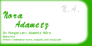 nora adametz business card